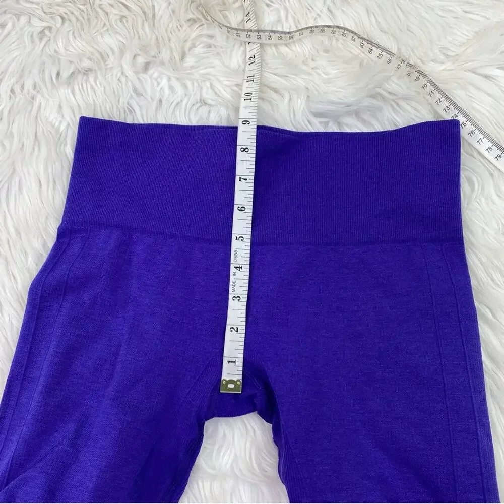 Lululemon In The Flow Crop II‎ Heathered Bruised Berry Purple Size 6 Yoga